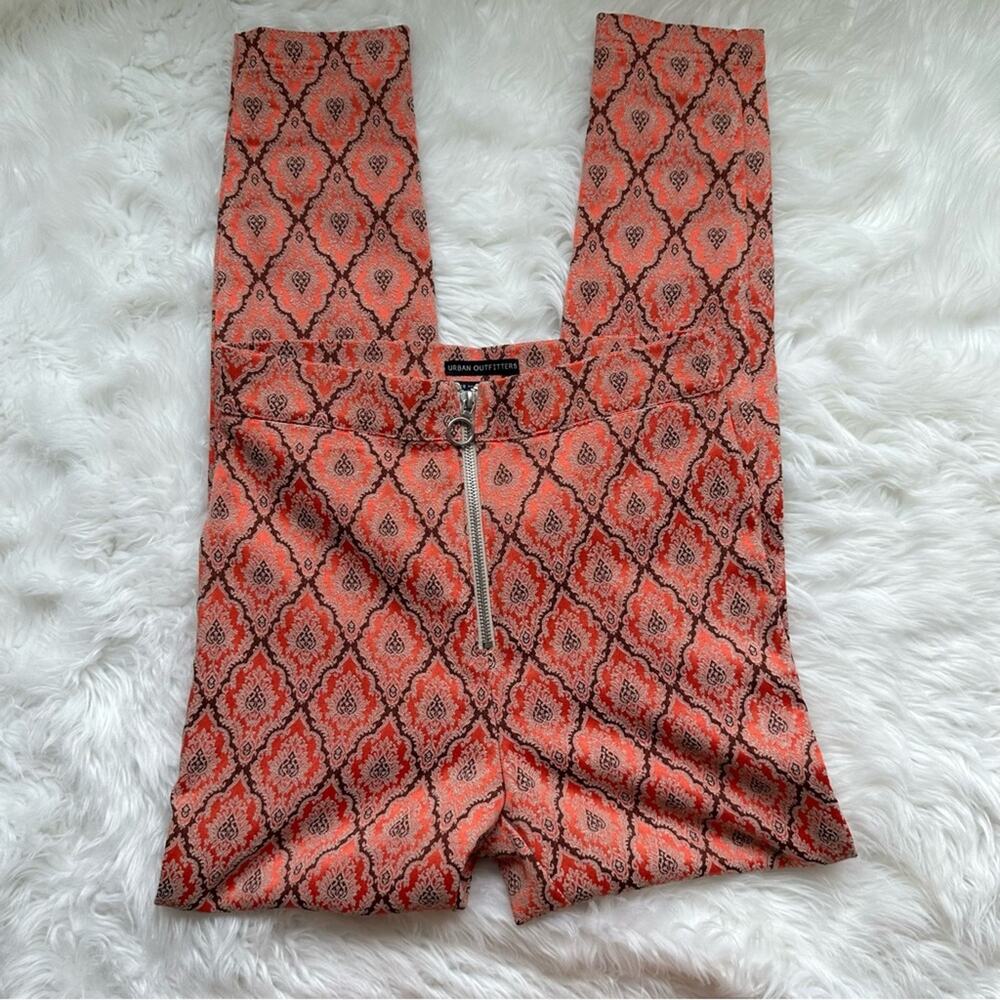 NWT Urban Outfitters Women's Susie Jacquard High Waisted Zip Front Pants Size 4